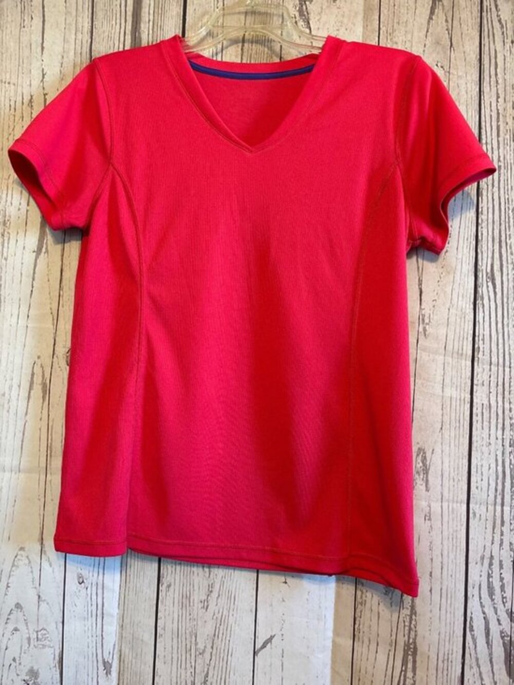 Life Fushia Pink Slip Over Stretch Polyester Top Size Medium